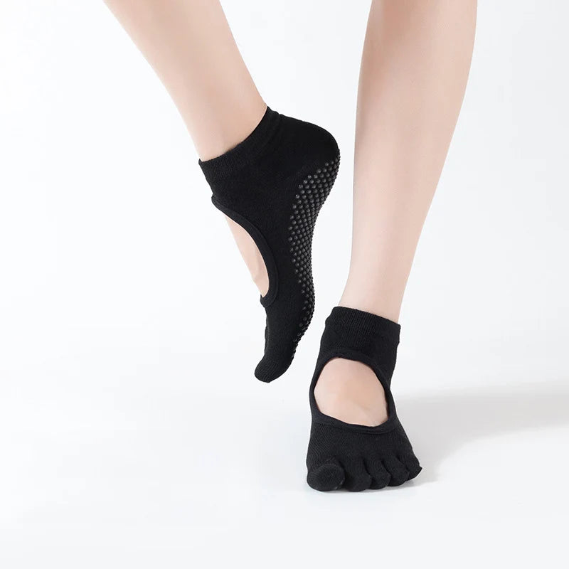 Women's Breathable Five-Toe Non-Slip Yoga & Pilates Socks