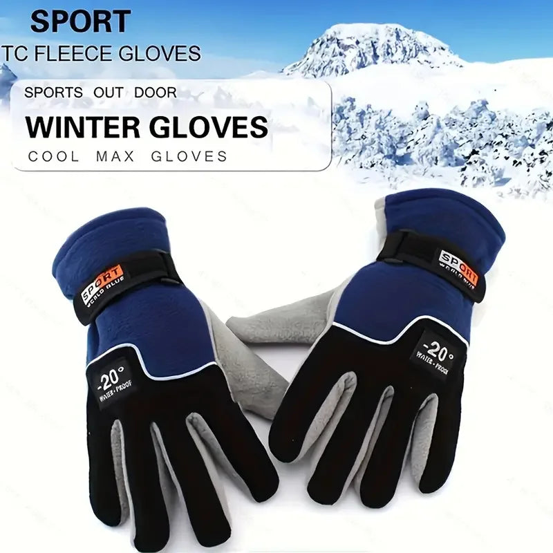 Full Finger Fleece Winter Gloves: