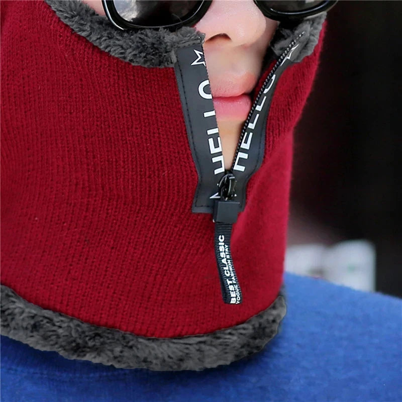 Men's Winter Warm Wool Hat with Ear Protection: