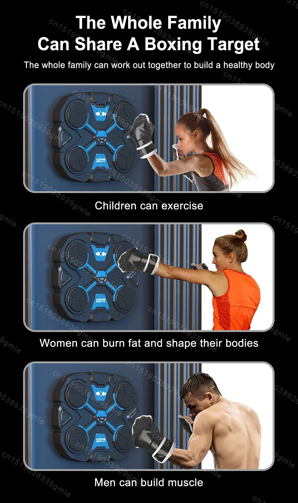 Smart Bluetooth Music Boxing Machine – Home Fitness Wall Target