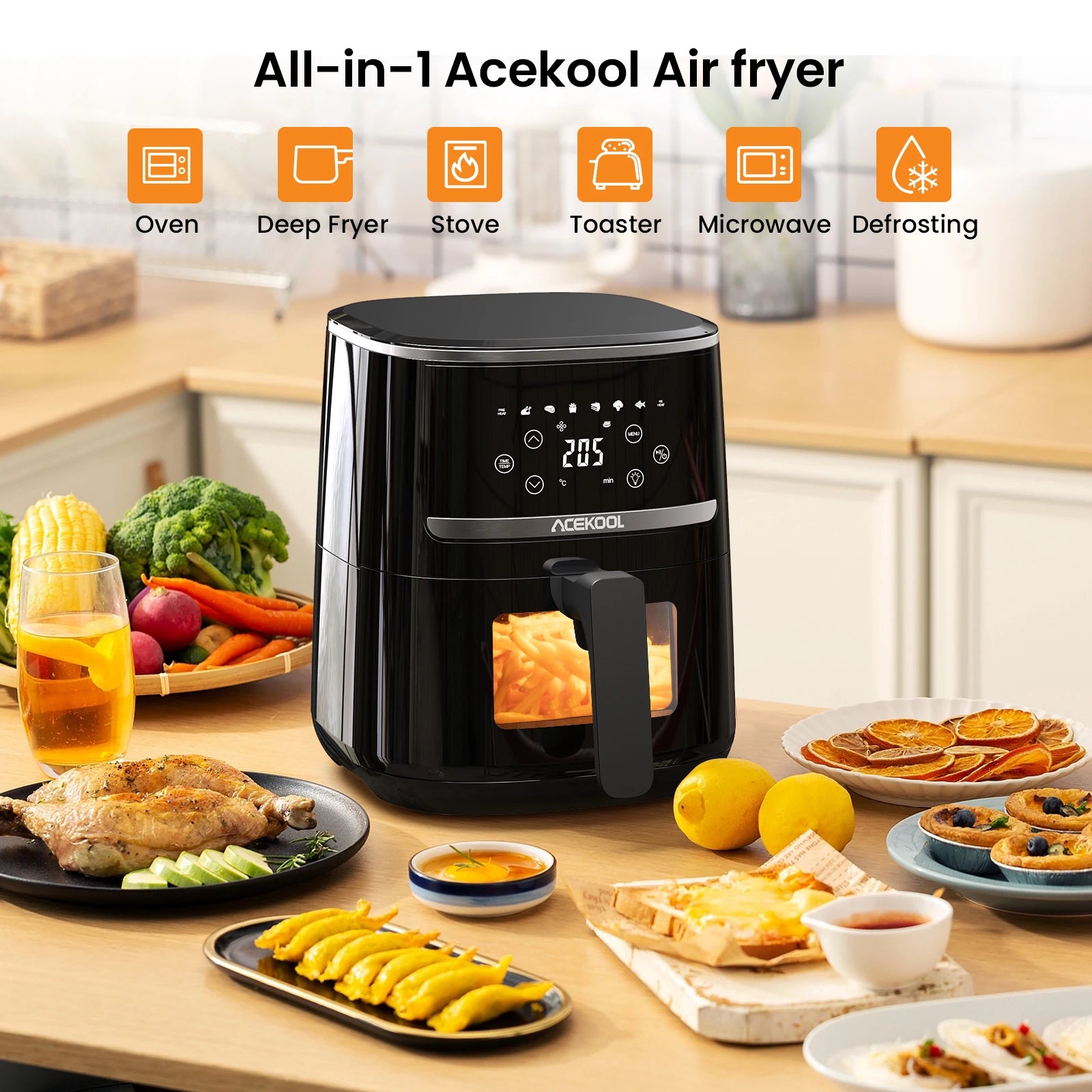 5-Quart Digital Air Fryer Toaster Oven Combo