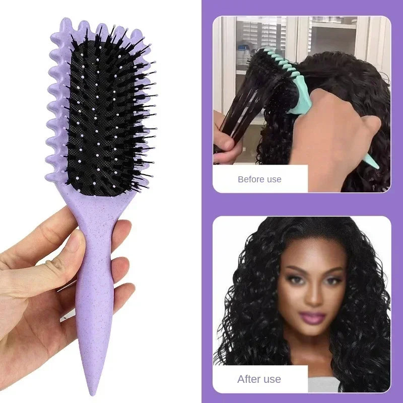 Multi-Functional Hollow Curly Hair Comb – Anti-Static & Scalp Massage