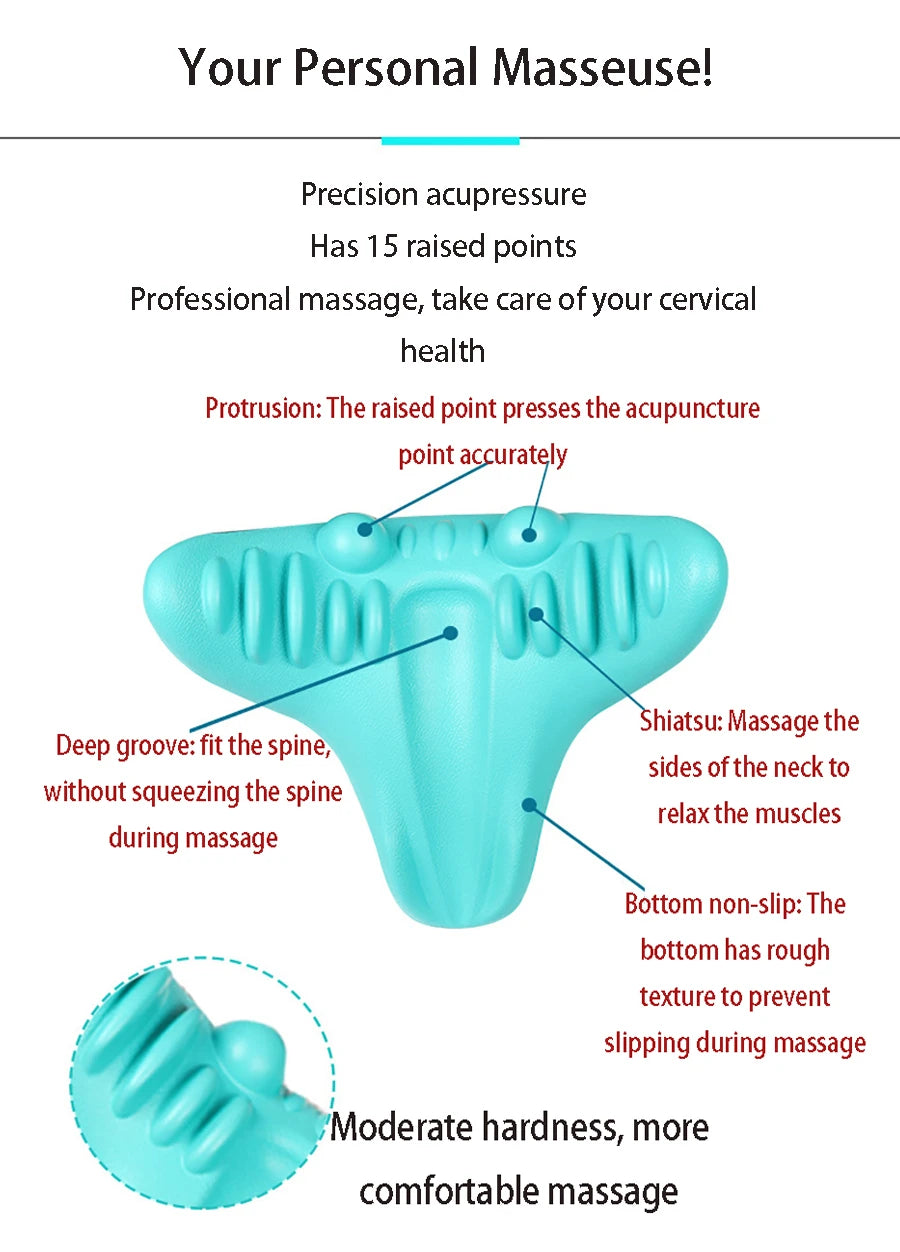 Neck & Shoulder Stretcher – Cervical Traction & Spine Alignment Pillow