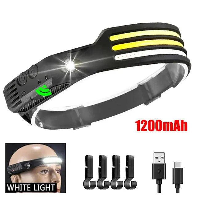 COB LED Induction Headlamp: