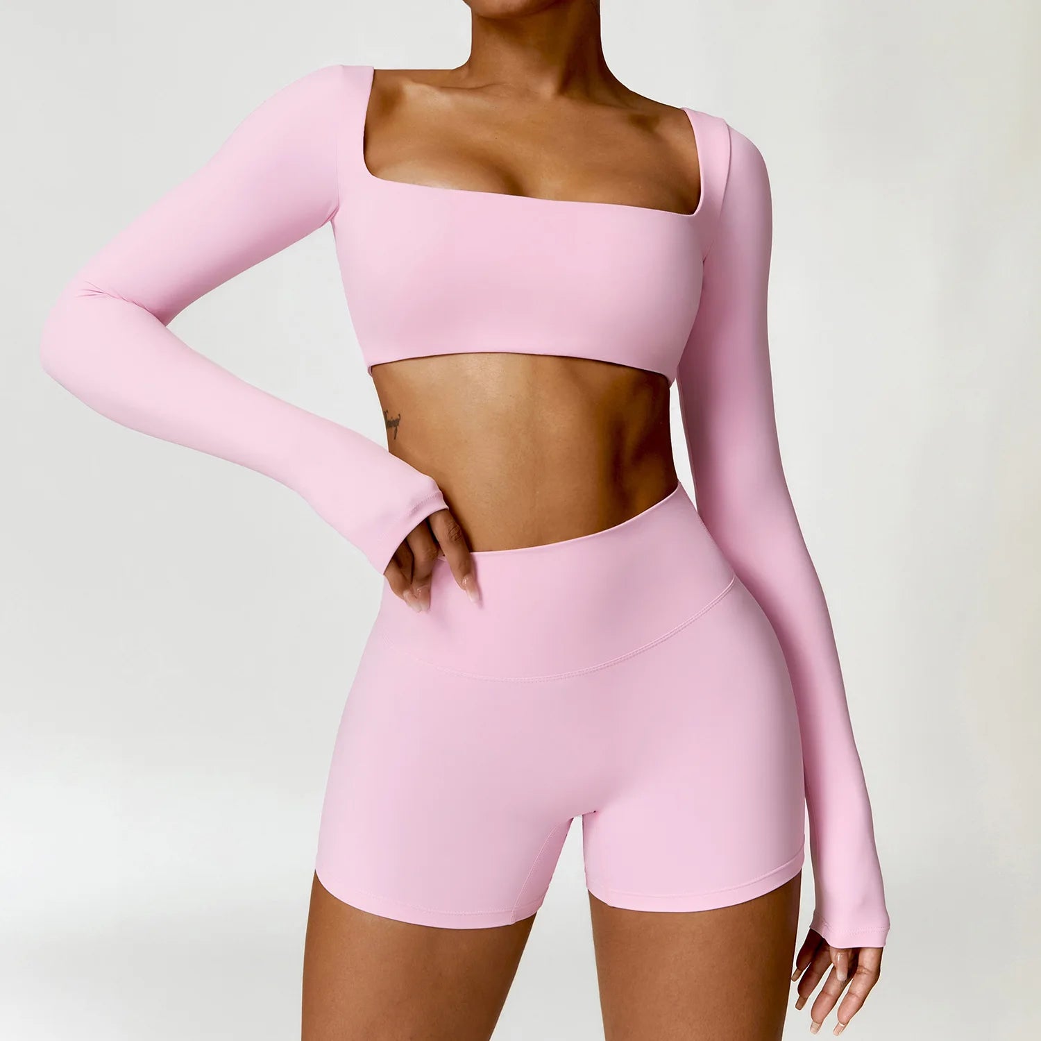 Women's 2PCS Quick-Dry Yoga Set – Long Sleeve Sports Shirt & Leggings