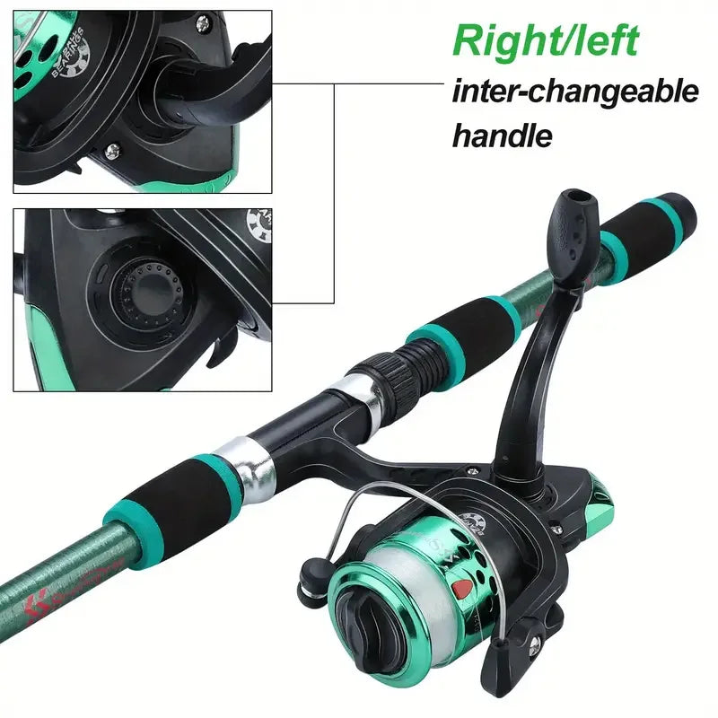 Telescopic Fishing Rod & Reel Combo Kit – Full Travel Set with Baits & Hooks