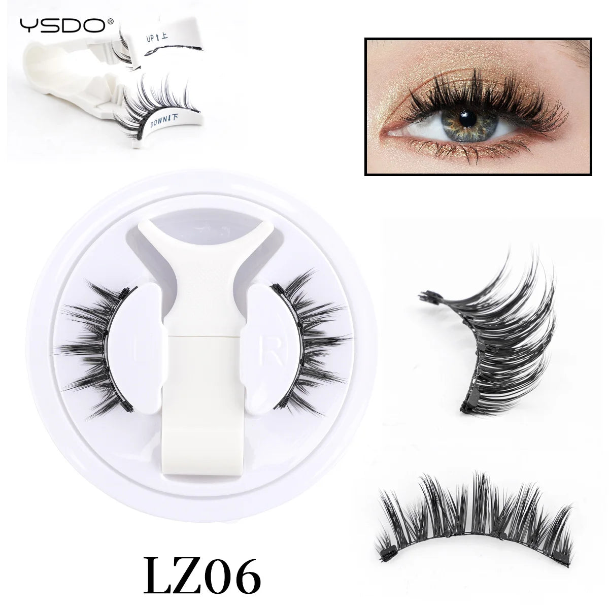 1 Pair Magnetic 3D Lashes – No Glue, Reusable, Handmade