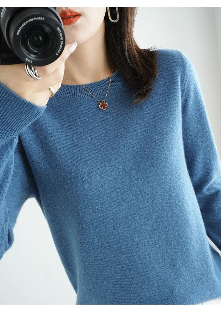 Autumn and Winter Cashmere Sweater for Women: