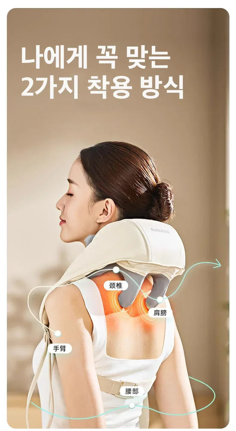 Electric Shoulder & Neck Massager with Heat – 10W Trapezius & Cervical Relief