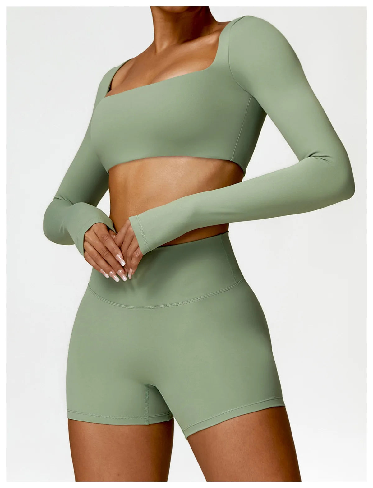 Women's 2PCS Quick-Dry Yoga Set – Long Sleeve Sports Shirt & Leggings