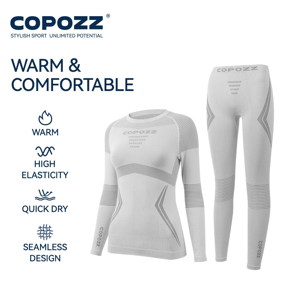 COPOZZ Ski Thermal Underwear Set for Men & Women