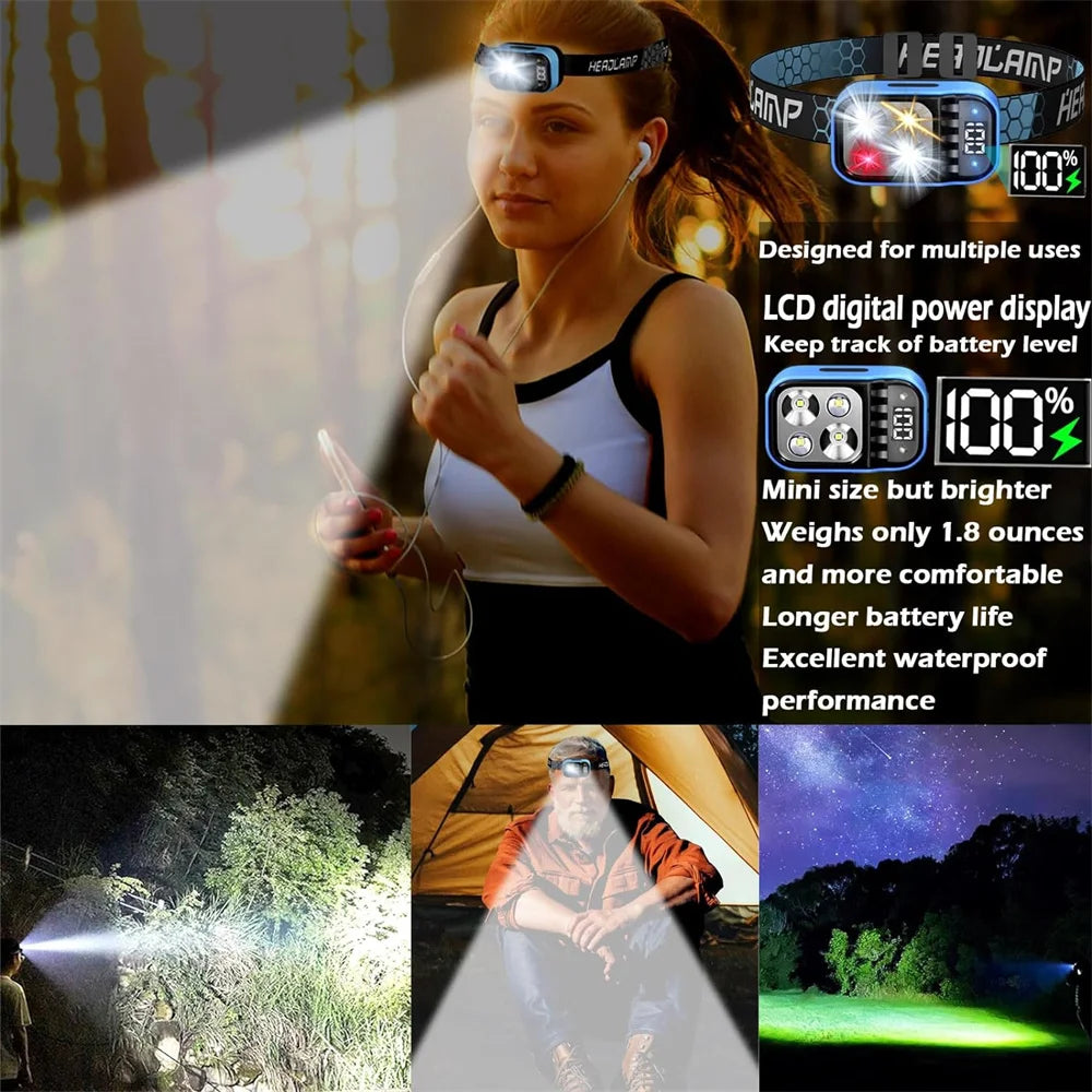 Rechargeable Headlamp Flashlight: