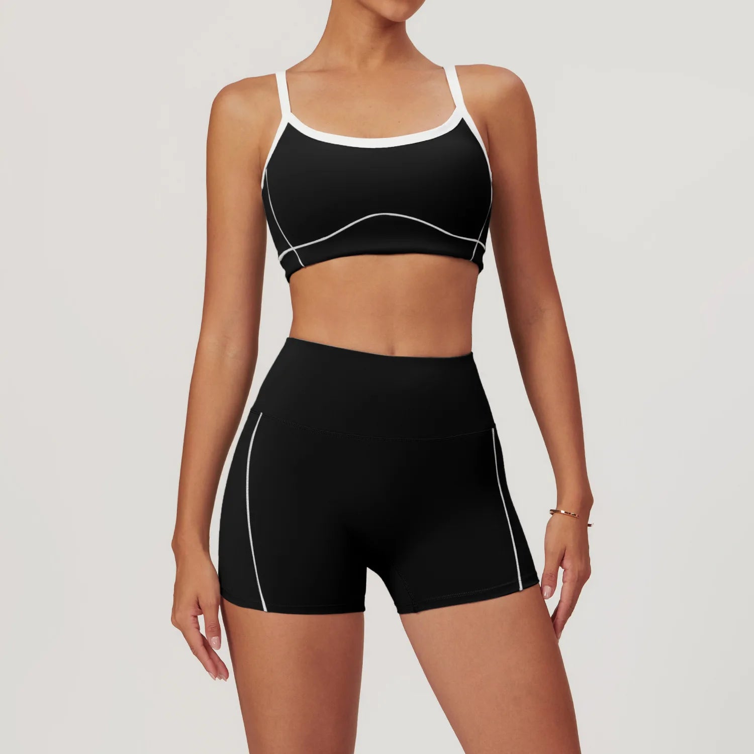 Women's Yoga Set – Sport Bra & High-Waist Flare Leggings/Shorts