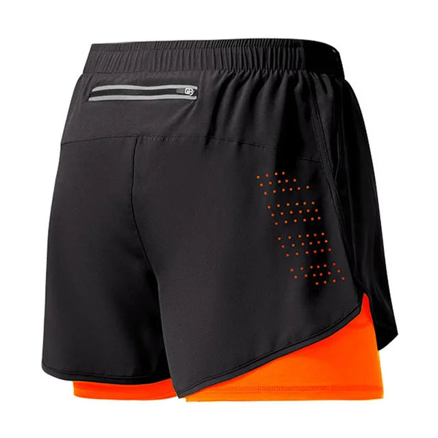 Quick-Dry Double-Layer Running Shorts