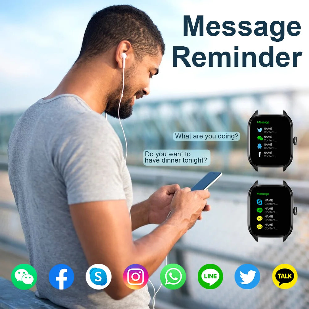 LAXASFIT H9 Smartwatch – Bluetooth Call, Health & Fitness Tracker