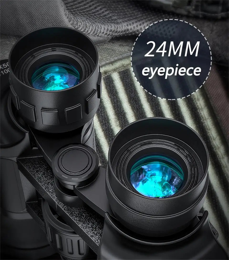 50000M German Military 20x50 Zoom Binoculars – HD BAK4 Prism Long Range Telescope for Outdoors