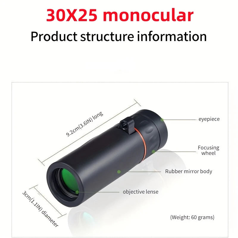EagleView™ 50000m Zoom HD Monocular – BAK4 Long-Range Optics