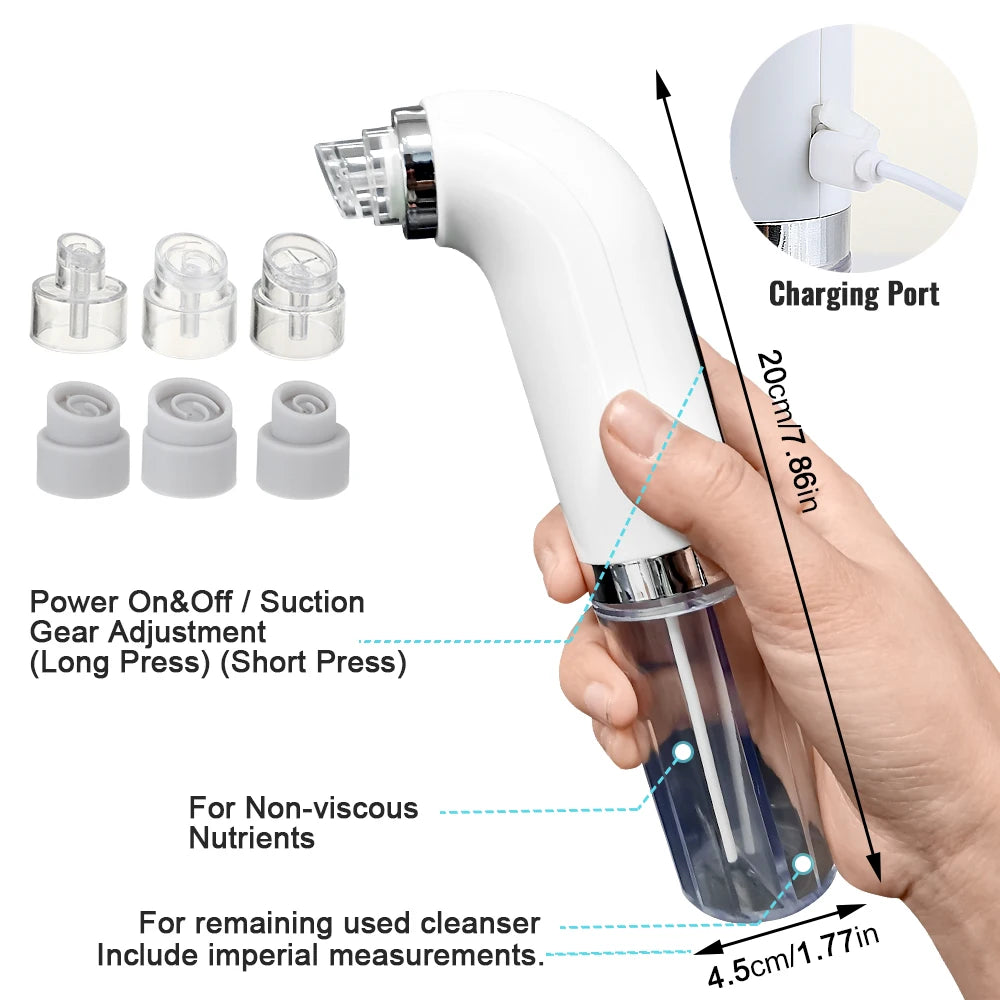 Blackhead Remover Pore Vacuum Face Cleaner: