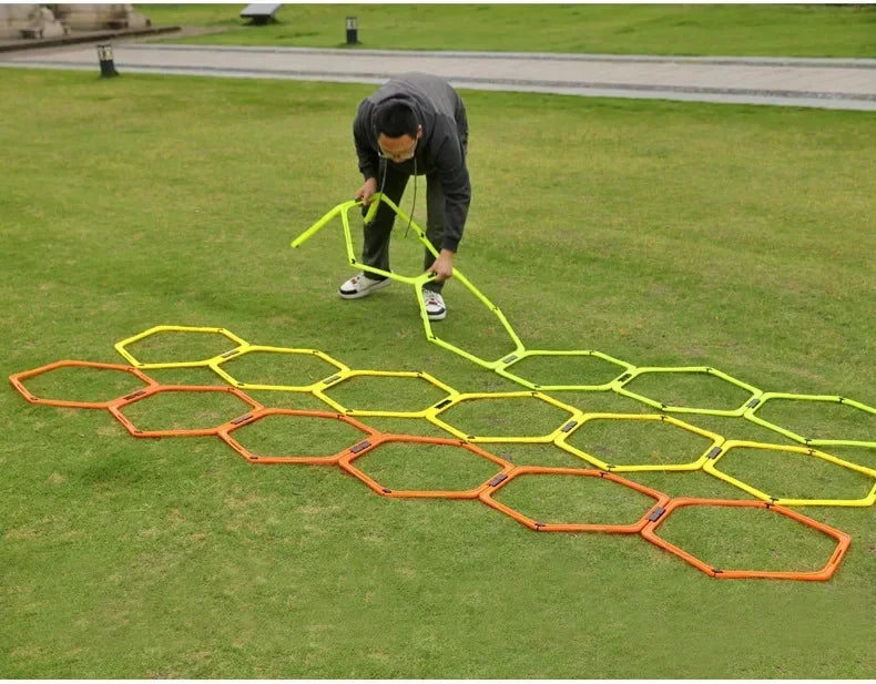 6Pcs Agility Hurdles Set – Football & Soccer Footwork Training Rings