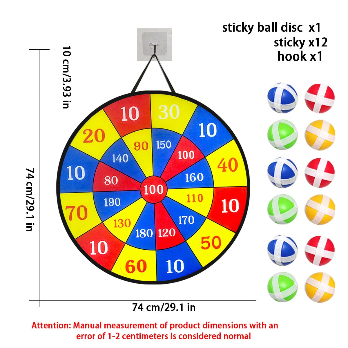 12PCS Sticky Ball Dart Disc Set – Fun Indoor & Outdoor Game for Kids & Family 🎯