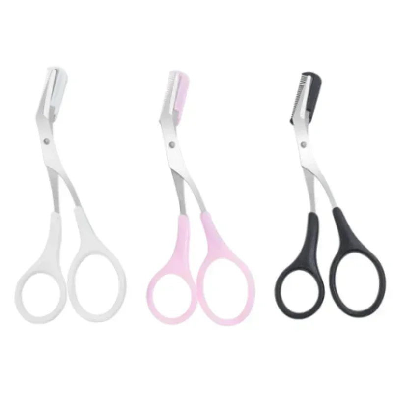 Eyebrow Trimmer Scissors with Comb – Stainless Steel Beauty Tool for Women