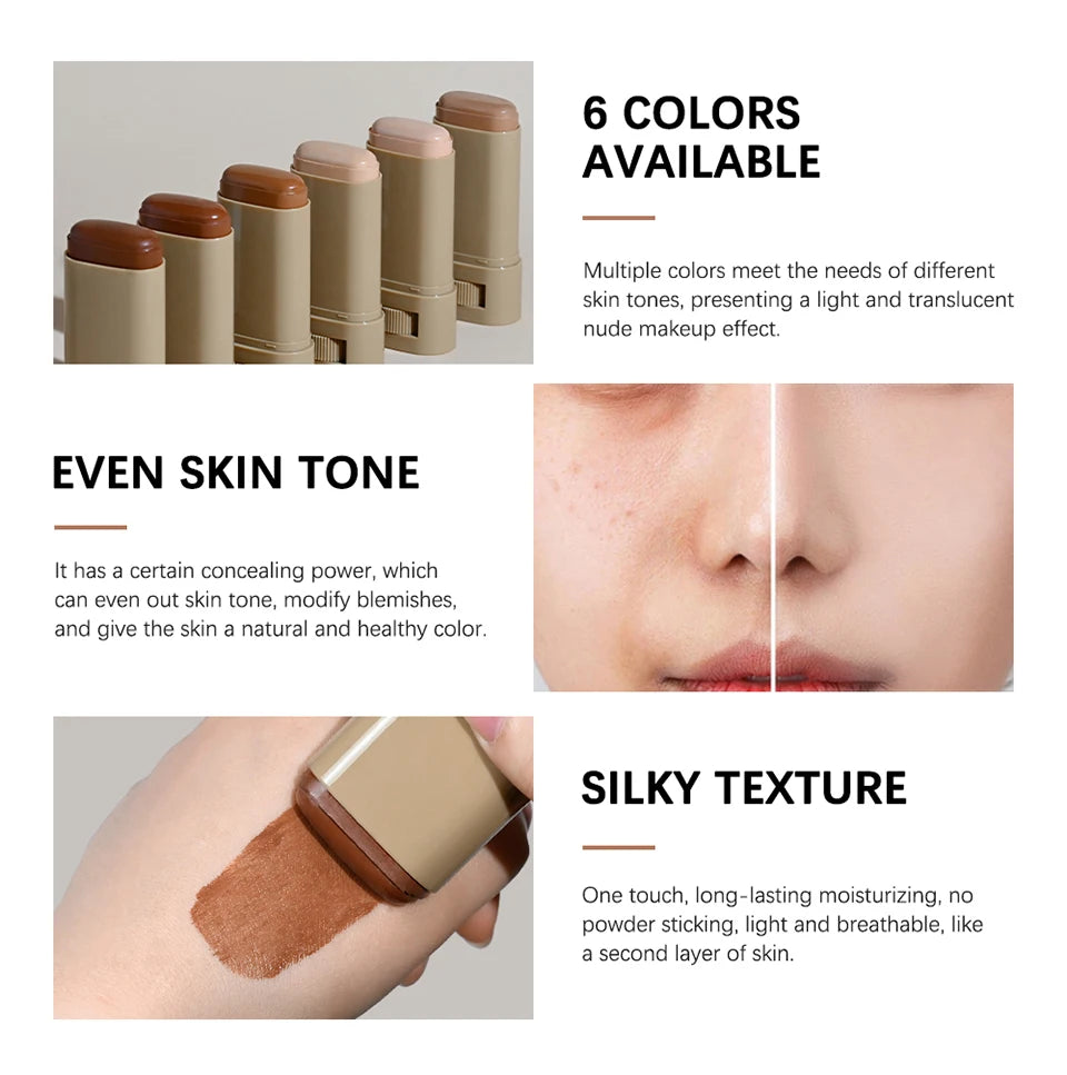 Stick Foundation Balm Serum - Boosted Skin Tint & High Coverage