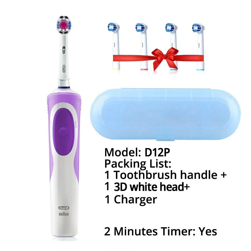 Oral B Rechargeable Electric Toothbrush Vitality Oral Hygiene Precian Clean Toothbrushes Rotating 3D White Teeth Whitening Brush