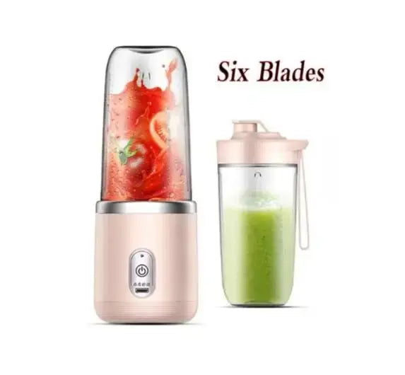 Portable 6-Blade Electric Blender Bottle – Multifunctional Smoothie Maker