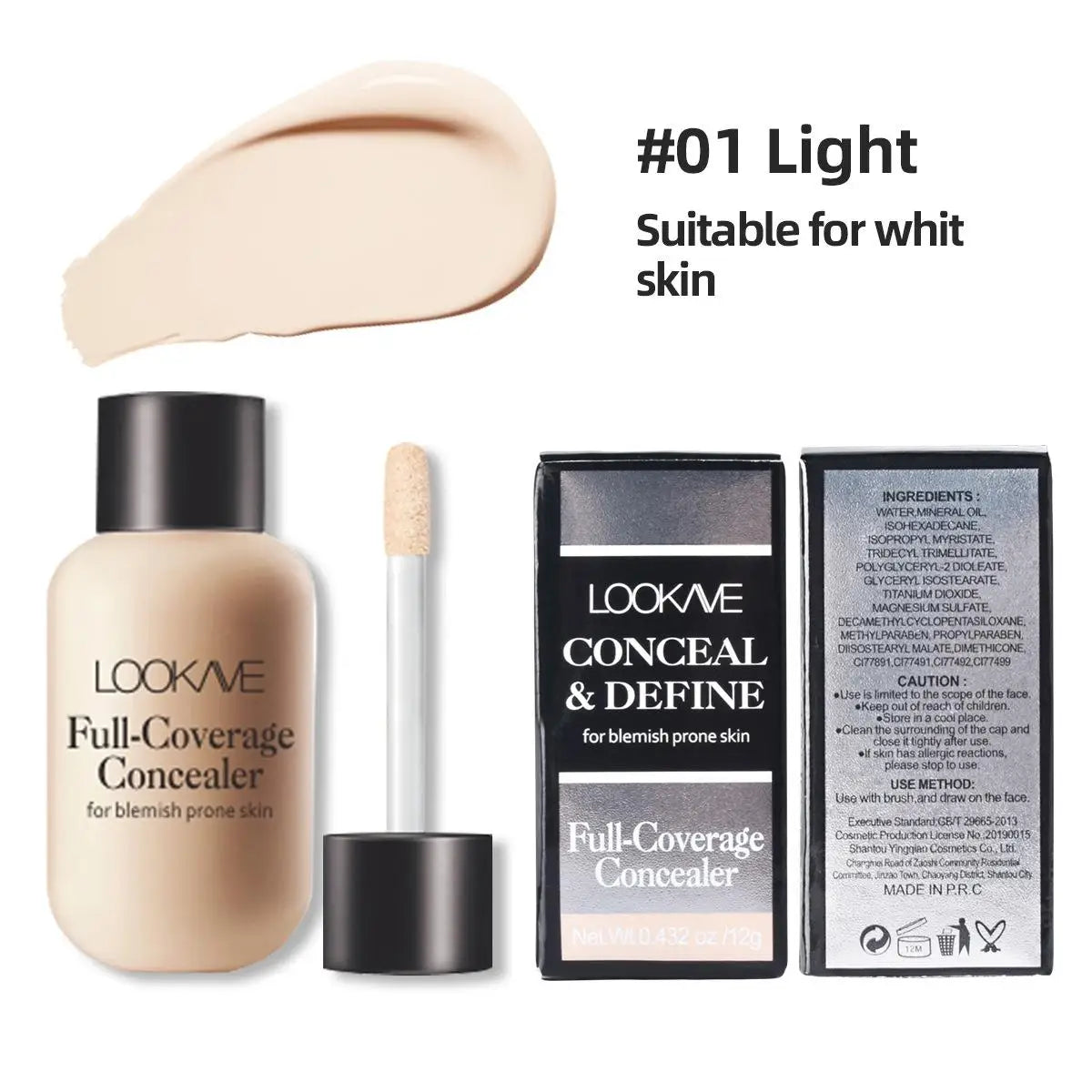 Full Cover Liquid Concealer Cream – Waterproof 12ml