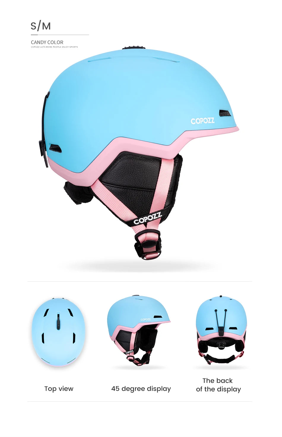 COPOZZ Ski Helmet – Half-Covered Safety Helmet