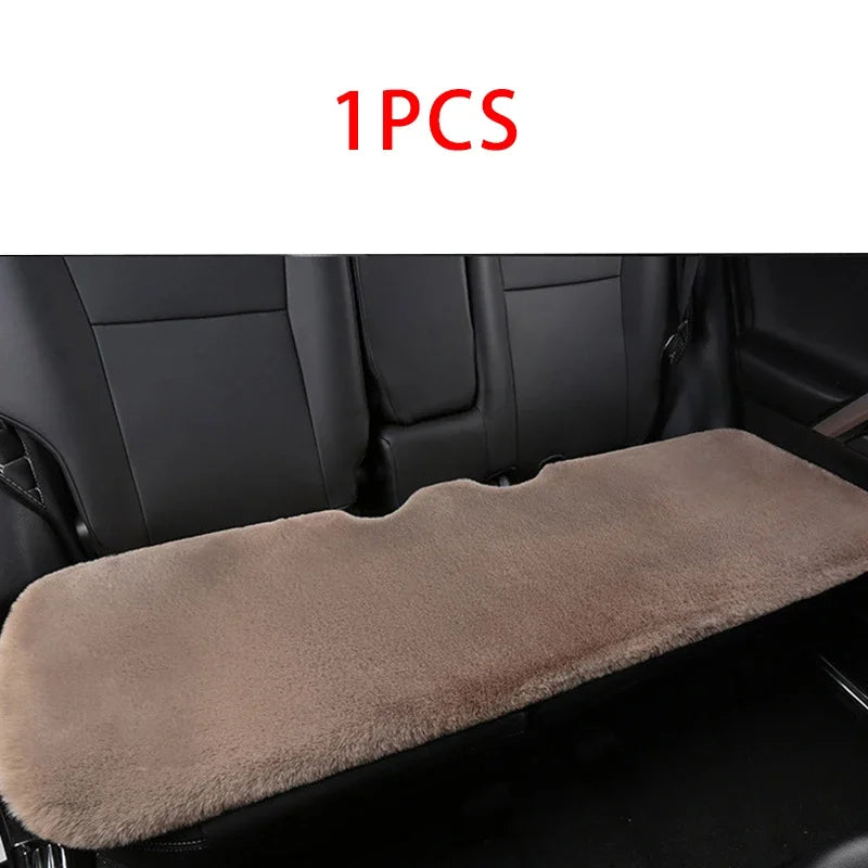 Winter Plush Rabbit Fur Car Seat Cushion – Ultra-Soft & Warm