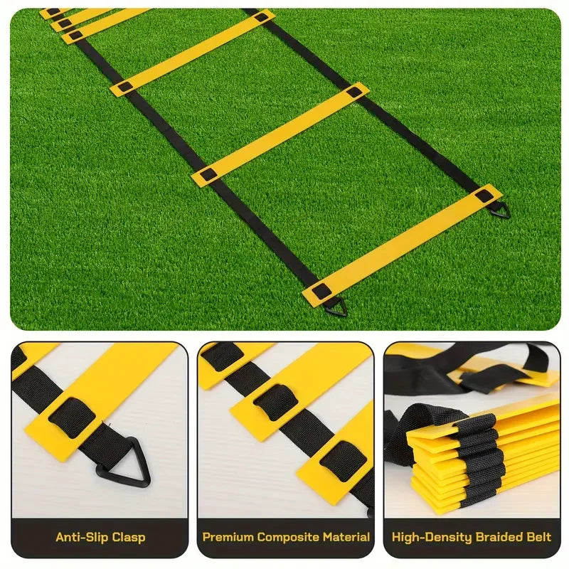 38Pcs Agility Ladder Speed Training Set – Resistance Parachute & Jumping Grid