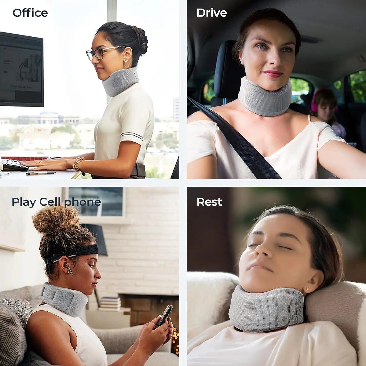 Adjustable Neck Brace for Support & Posture Correction