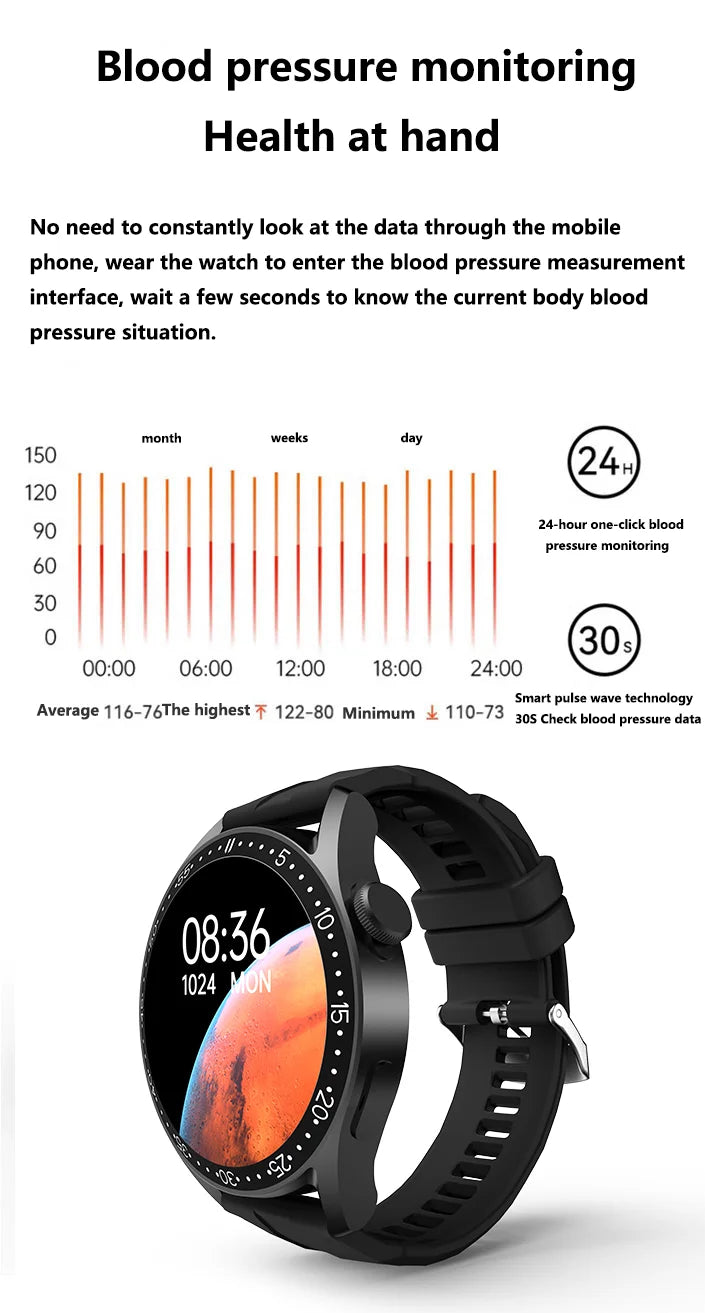 Smart Health Tracker Watch – Non-Invasive Glucose & Vital Monitoring