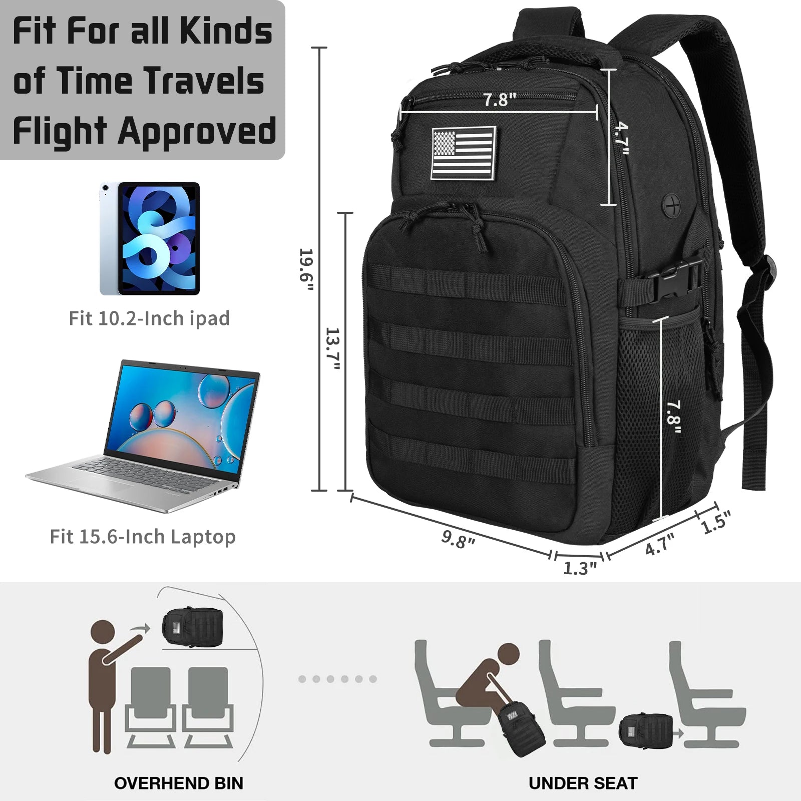 25L/35L/50L Tactical Backpack – Waterproof Outdoor Rucksack for Men