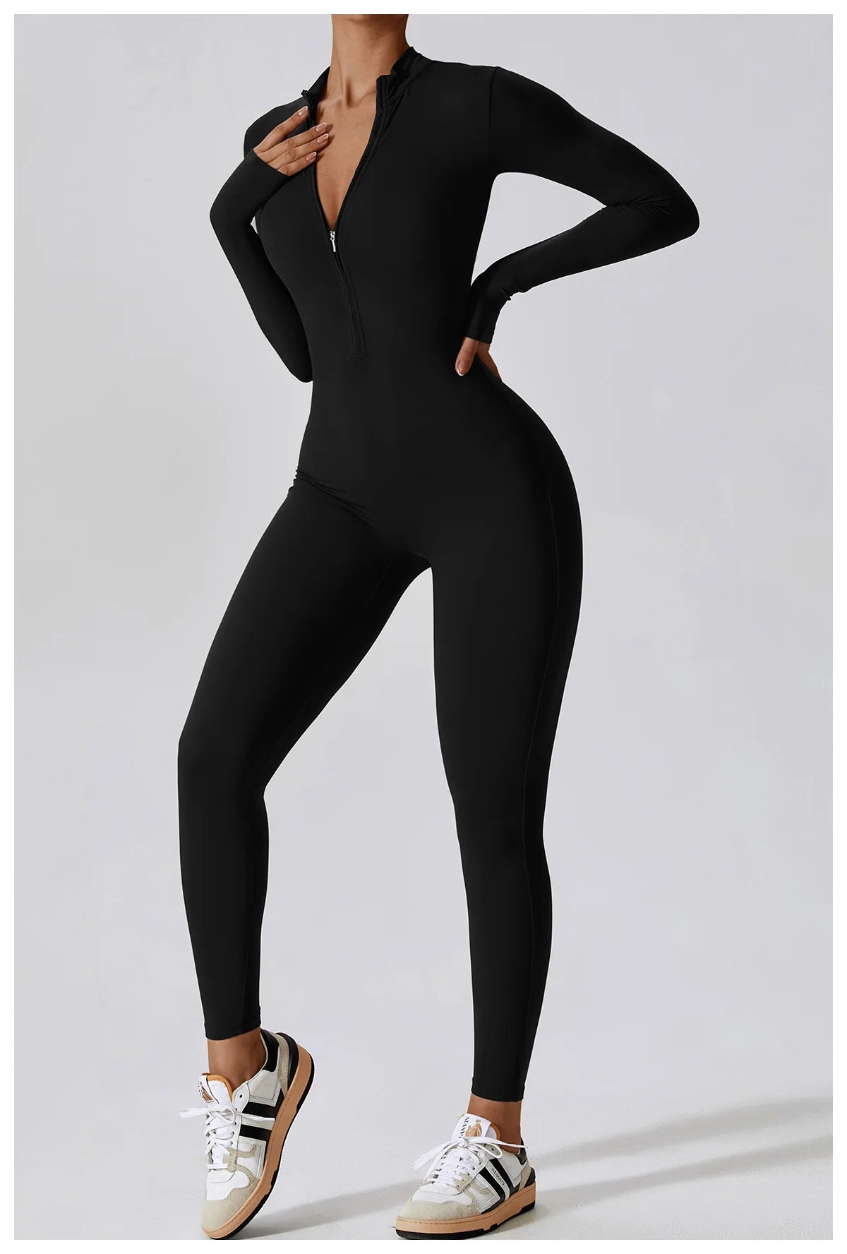 Women's Summer Zipper Workout Jumpsuit – Short Sports Tracksuit