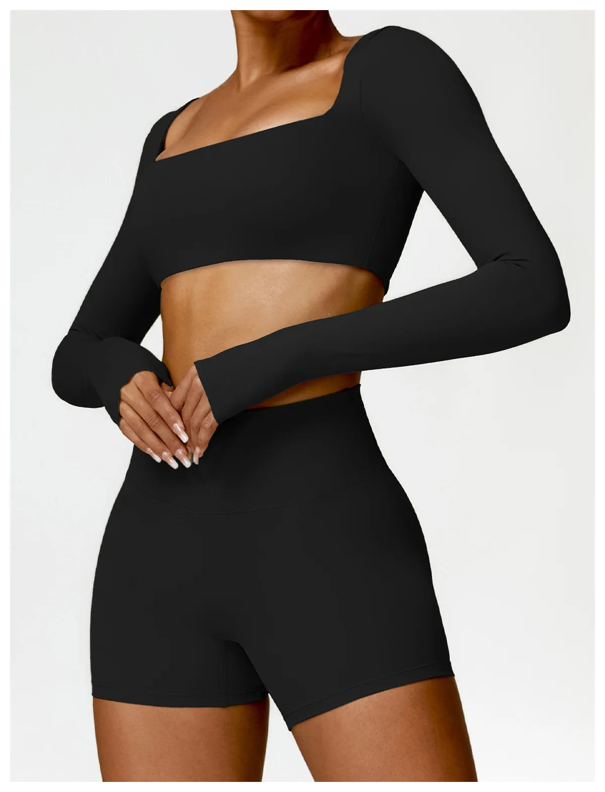 Women's 2PCS Quick-Dry Yoga Set – Long Sleeve Sports Shirt & Leggings