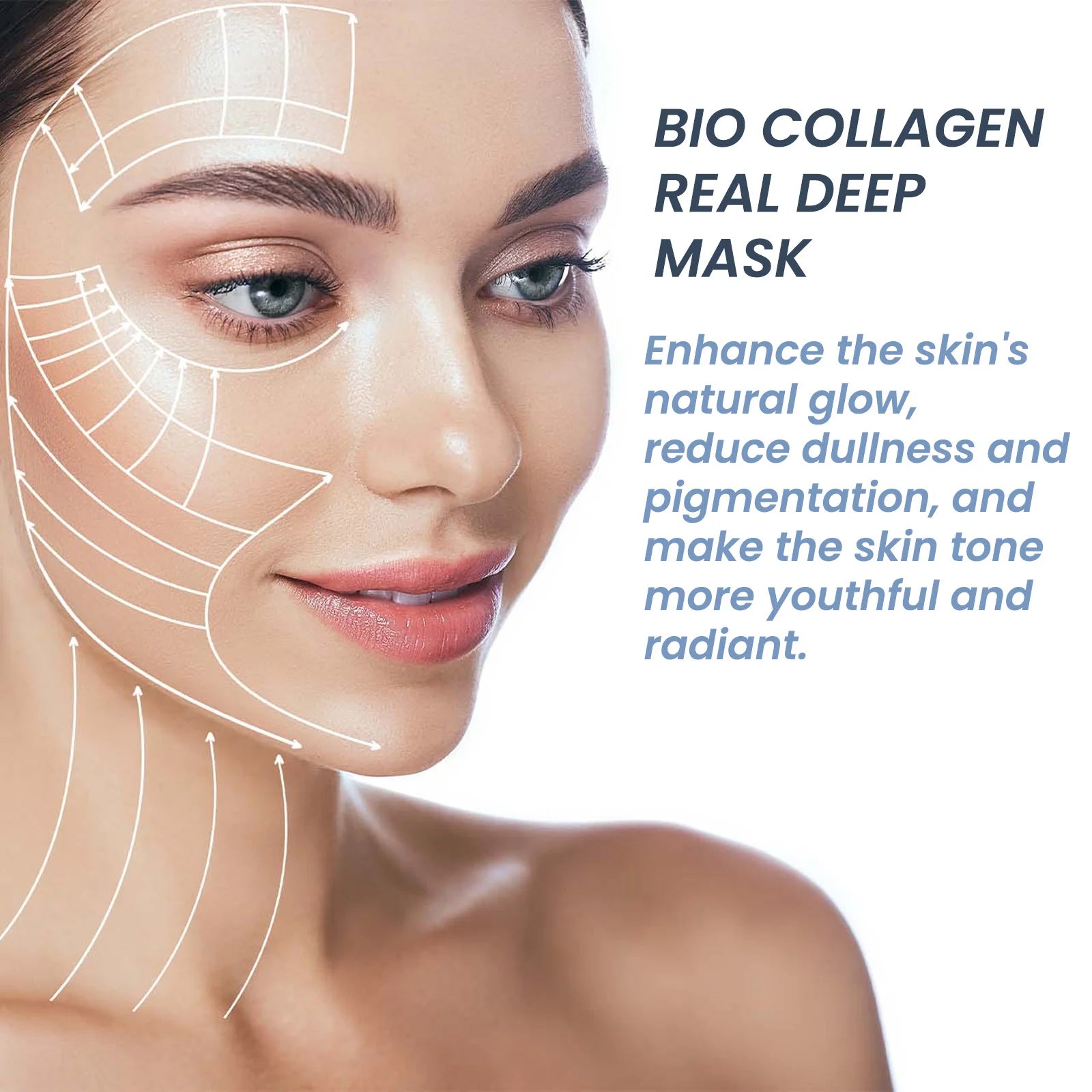 Bio Collagen Face Mask Shrink Pores Deep Hydrating Overnight Mask Moisturizing Refreshing Brightening Face Skin Care