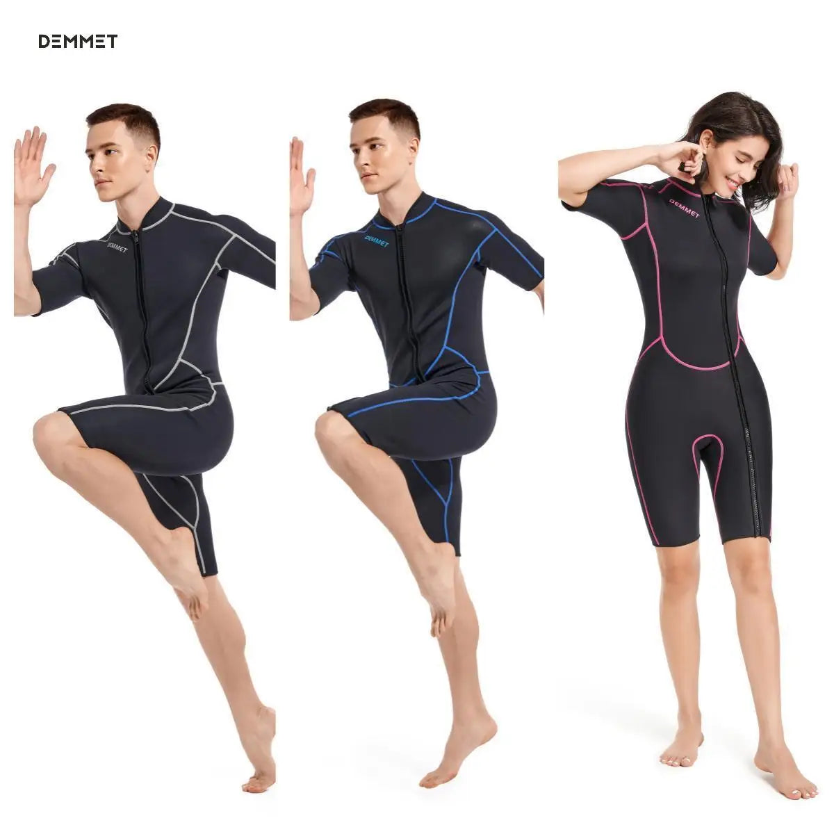 DEMMET 1.5mm Short Sleeve Neoprene Wetsuit for Men & Women