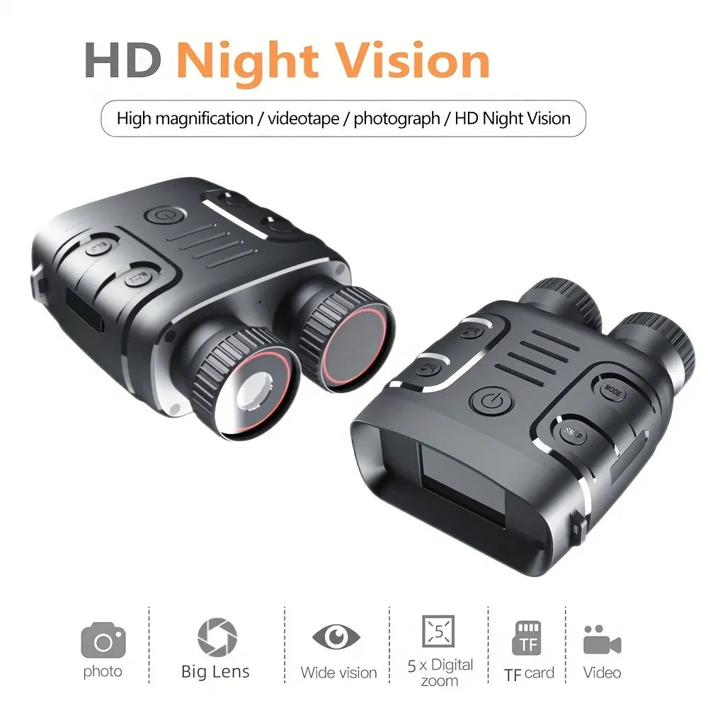 1080P Infrared Night Vision Binoculars – 5X Digital Zoom for Day & Night Use