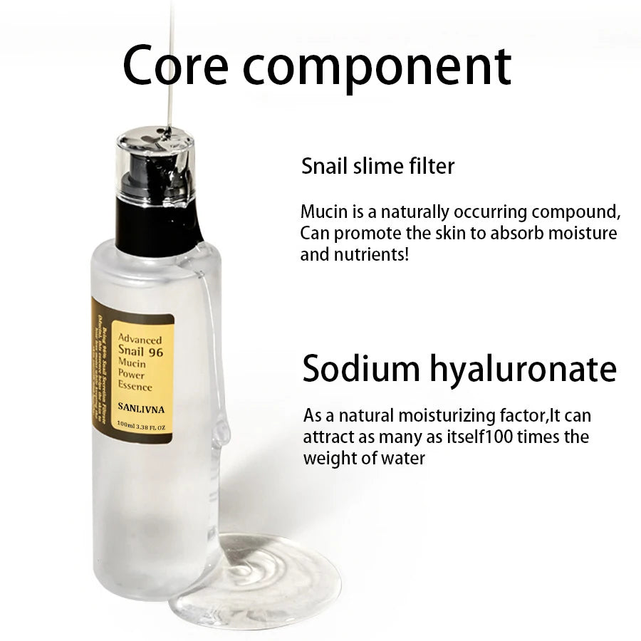 Snail Mucin 96% Korean Facial Essence – Hydrating & Anti-Aging Skin Repair