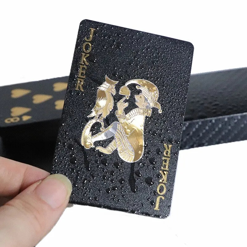 Color Black & Gold Playing Card Game – Waterproof Poker Set