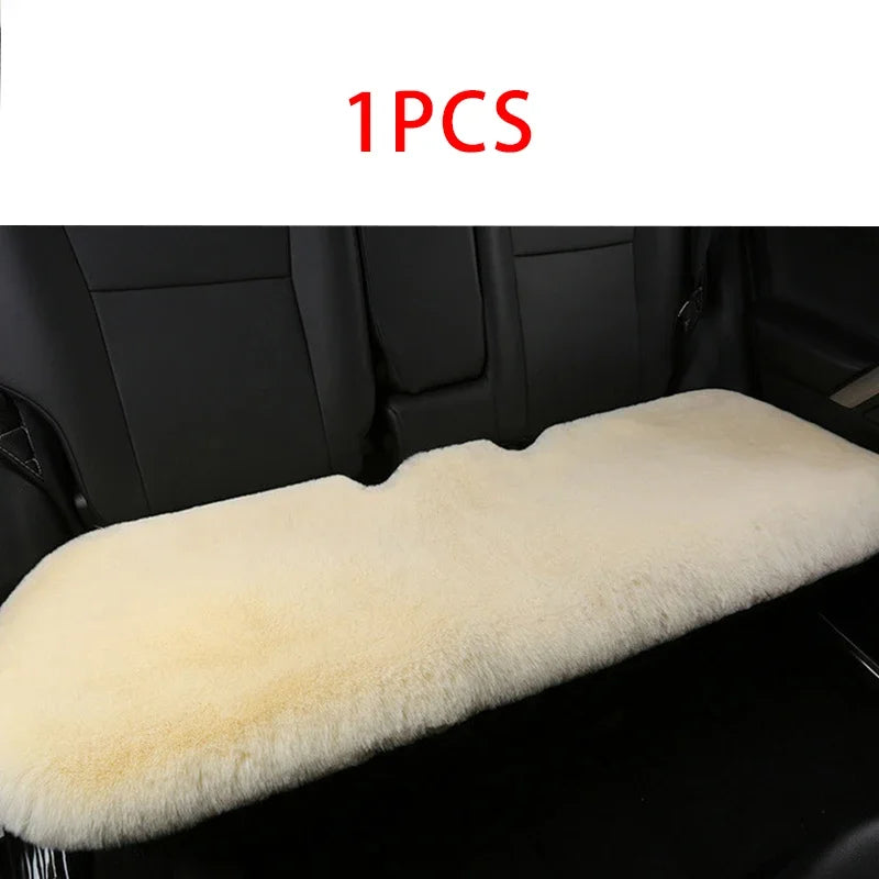 Winter Plush Rabbit Fur Car Seat Cushion – Ultra-Soft & Warm