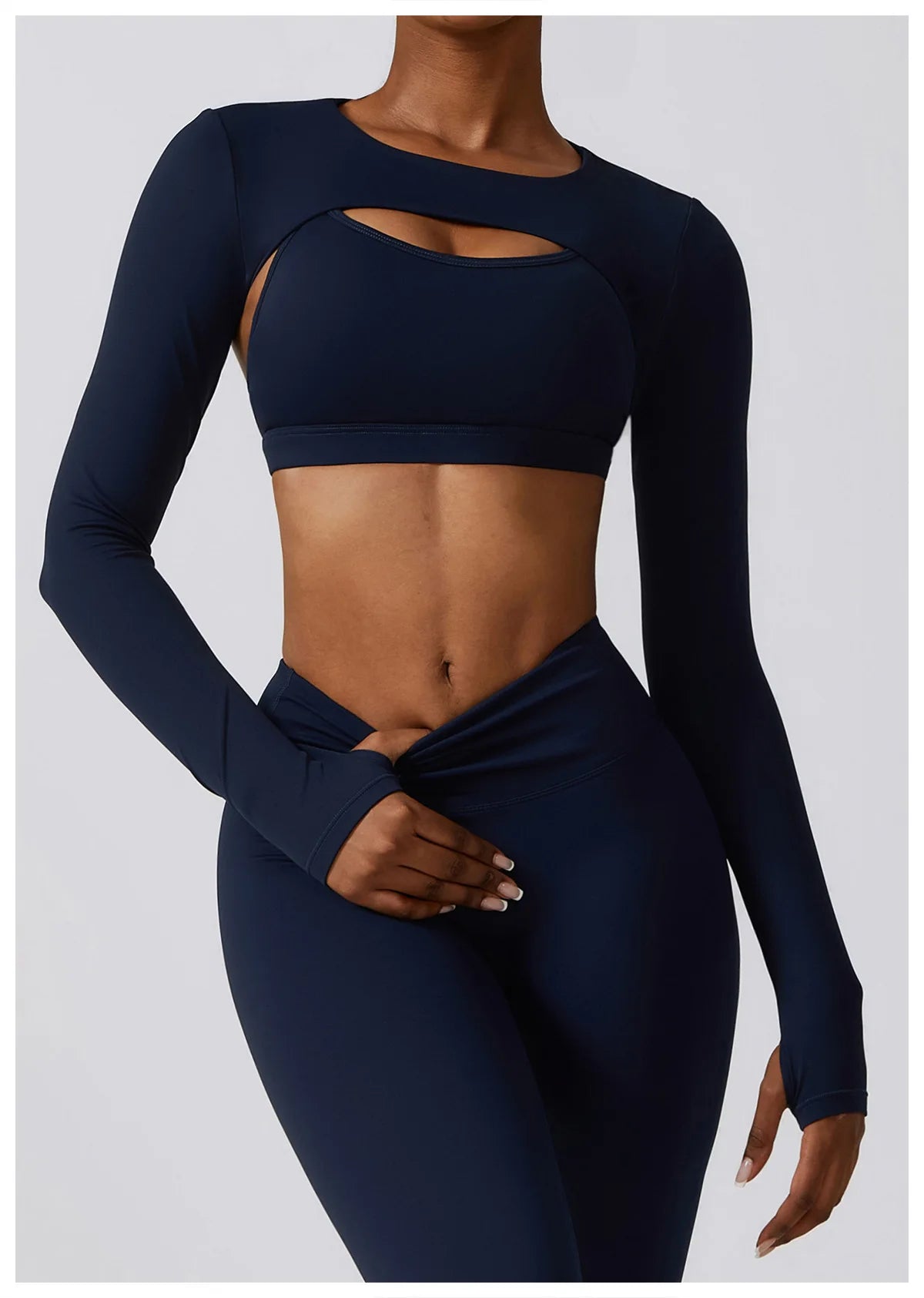 Women's Seamless Yoga Set – Leggings & Crop Top Workout Outfit