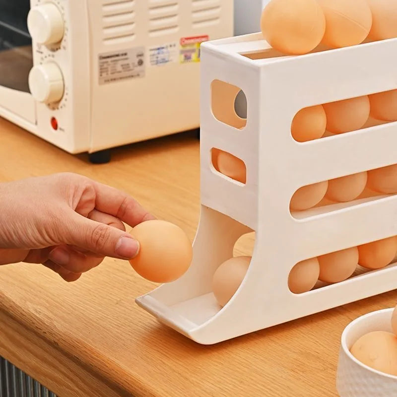 4-Layer Automatic Rolling Egg Storage Box