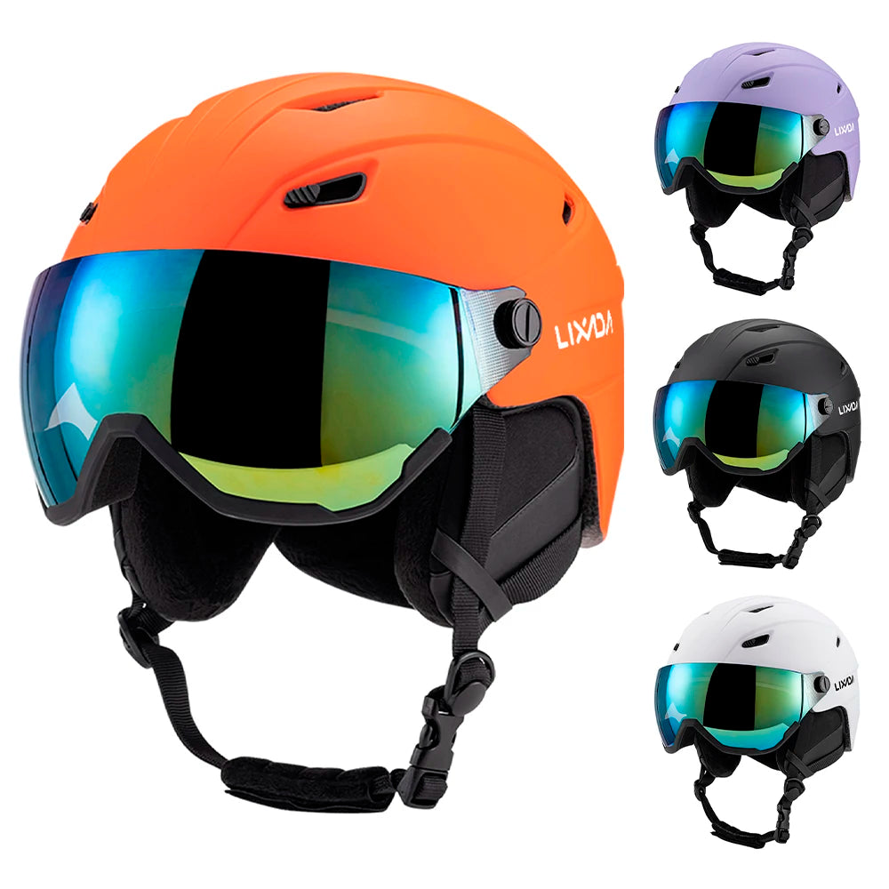 LIXADA Integrated Ski Helmet with Removable Visor Goggles – Men and Women’s Snowboard Helmet