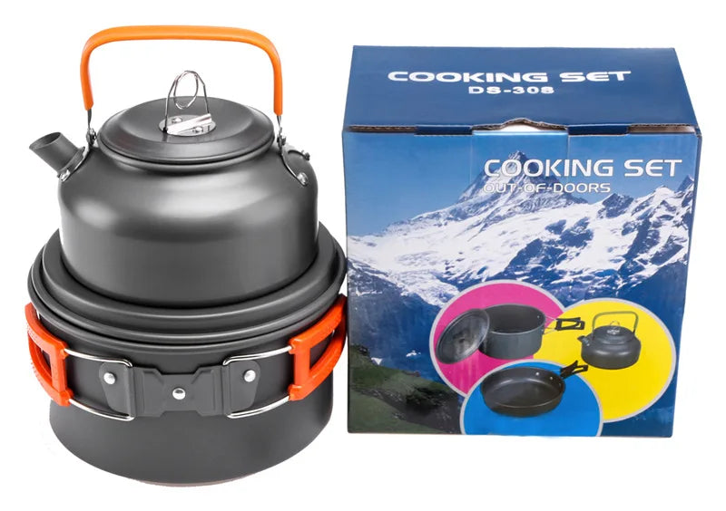 Camping Cookware Kit – Lightweight Aluminum Outdoor Cooking Set