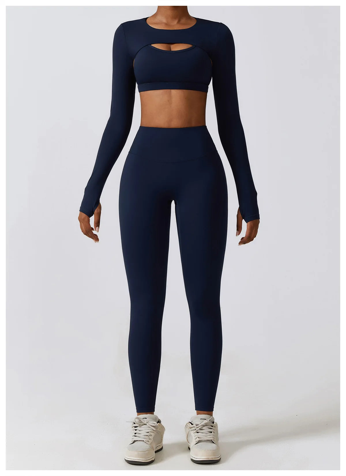 Women's Seamless Yoga Set – Leggings & Crop Top Workout Outfit