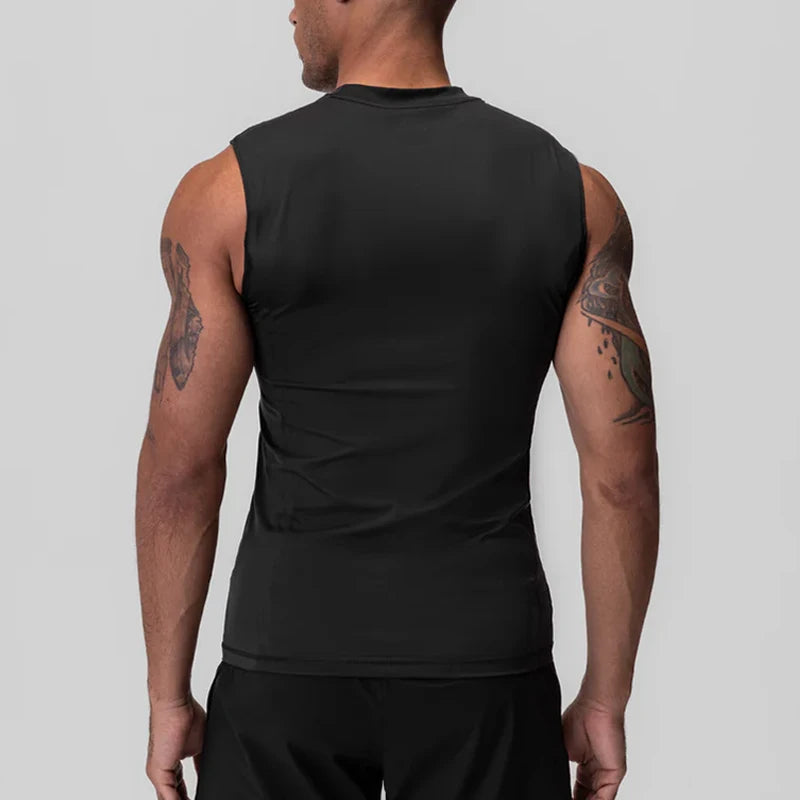 Men's Compression Workout Tank – Quick-Dry, Sleeveless Sports Vest