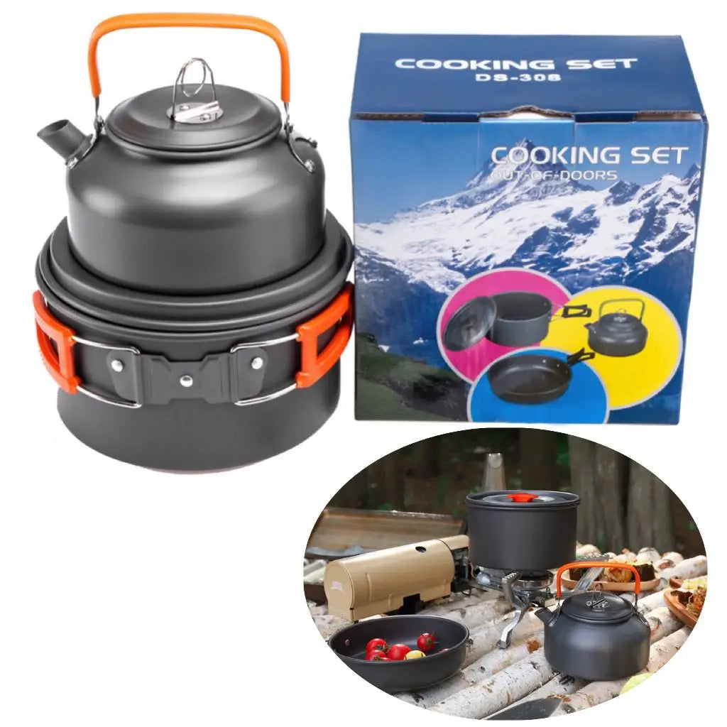 Camping Cookware Kit – Lightweight Aluminum Outdoor Cooking Set